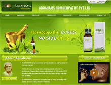 Tablet Screenshot of abrahamshomoeopathy.com